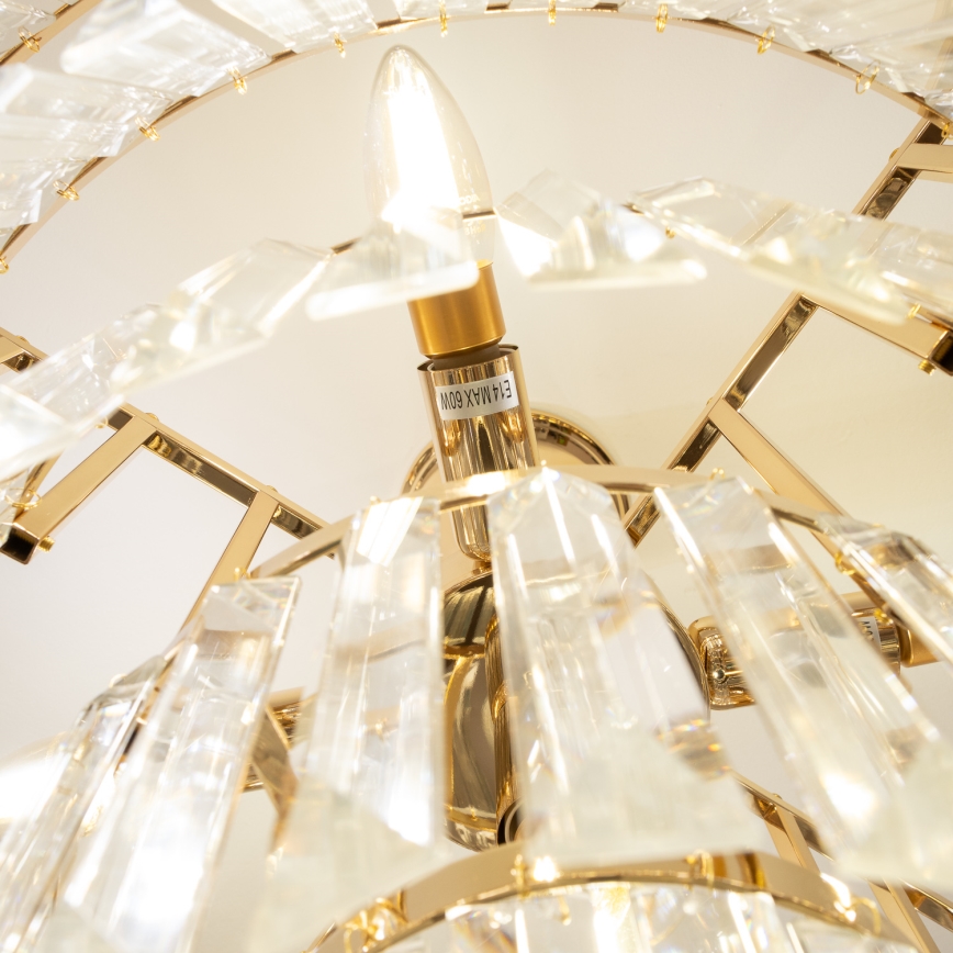 Brilagi - Полилей за повърхностен монтаж CRYSTAL 5xE14/40W/230V златист