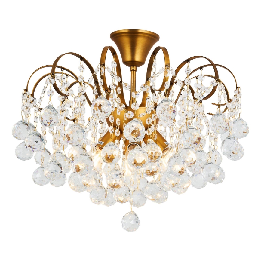 Brilagi - Полилей за повърхностен монтаж CRYSTAL 6xE14/60W/230V бронзов
