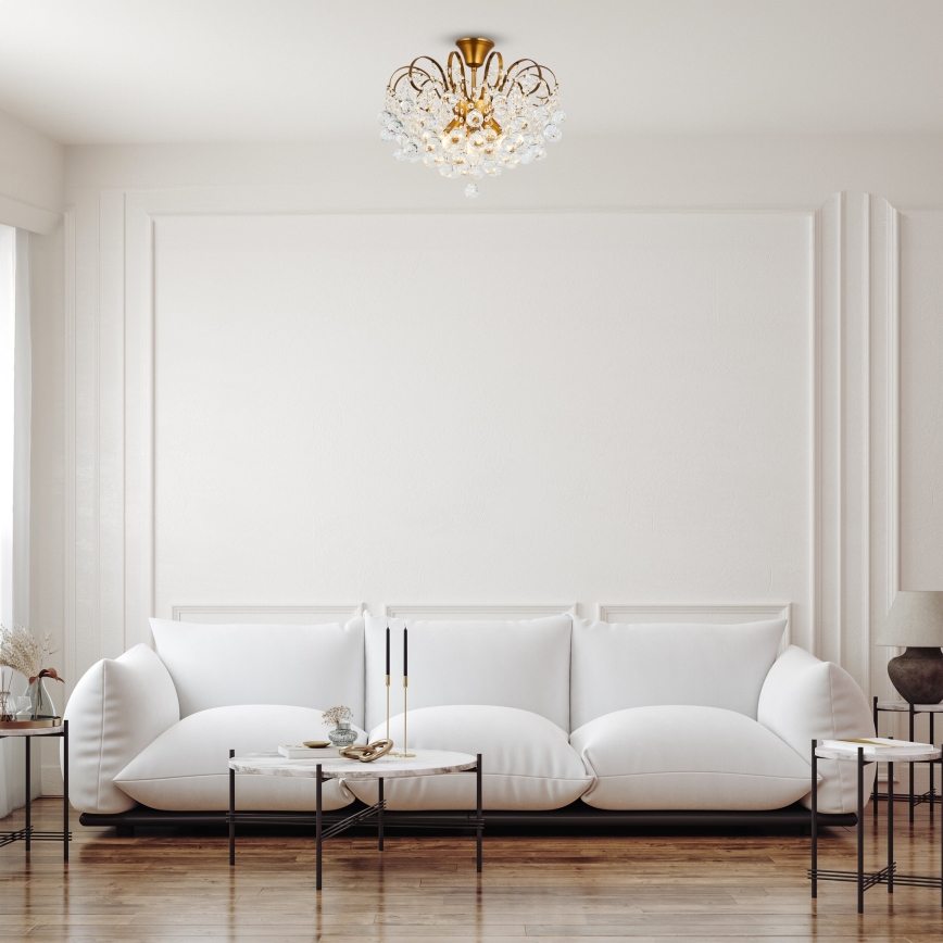 Brilagi - Полилей за повърхностен монтаж CRYSTAL 6xE14/60W/230V бронзов