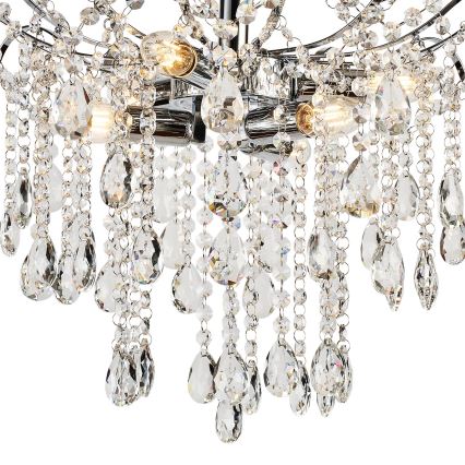Brilagi - Полилей за повърхностен монтаж CRYSTAL 6xE14/60W/230V лъскав хром