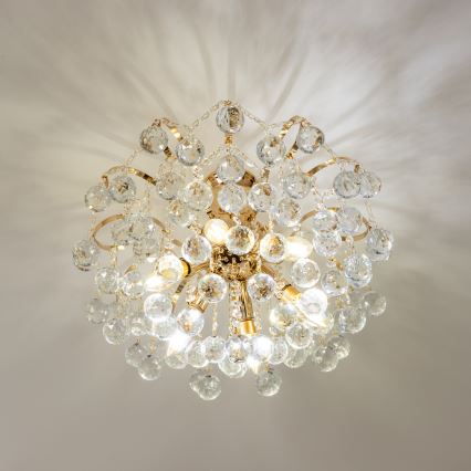 Brilagi - Полилей за повърхностен монтаж CRYSTAL 6xE14/60W/230V златист