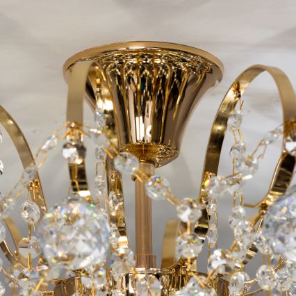 Brilagi - Полилей за повърхностен монтаж CRYSTAL 6xE14/60W/230V златист