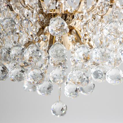 Brilagi - Полилей за повърхностен монтаж CRYSTAL 6xE14/60W/230V златист