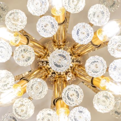 Brilagi - Полилей за повърхностен монтаж CRYSTAL 6xE14/60W/230V златист