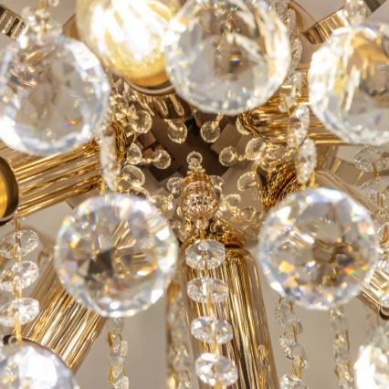 Brilagi - Полилей за повърхностен монтаж CRYSTAL 6xE14/60W/230V златист