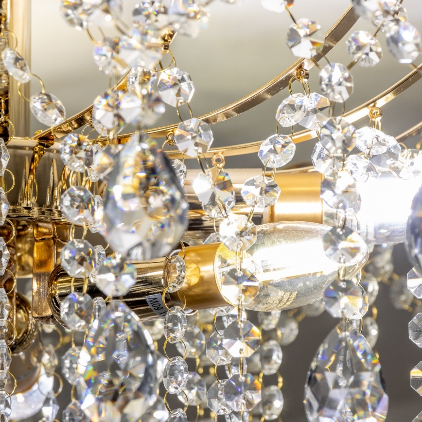Brilagi - Полилей за повърхностен монтаж CRYSTAL 6xE14/60W/230V златист