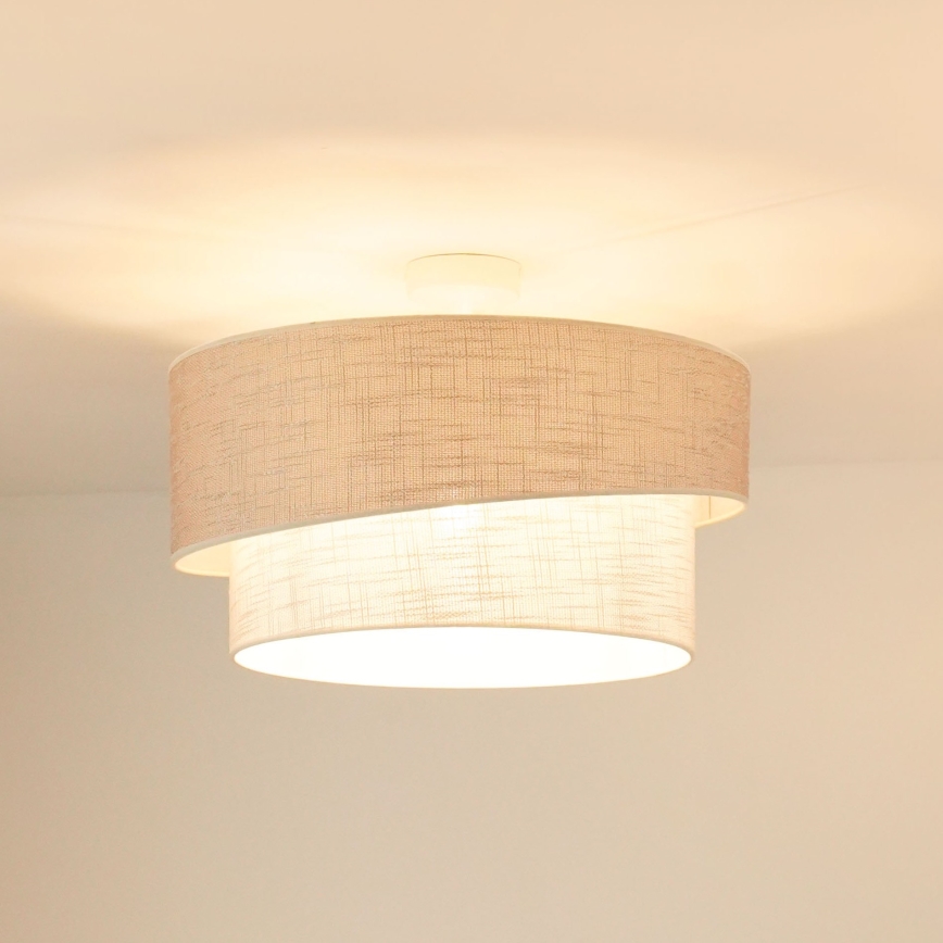 Brilagi - Полилей за повърхностен монтаж DOVER SHINE 1xE27/15W/230V Ø 50 см сив/кремав