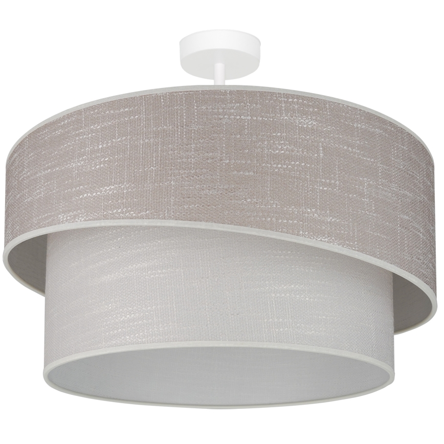 Brilagi - Полилей за повърхностен монтаж DOVER SHINE 1xE27/15W/230V Ø 50 см сив/кремав