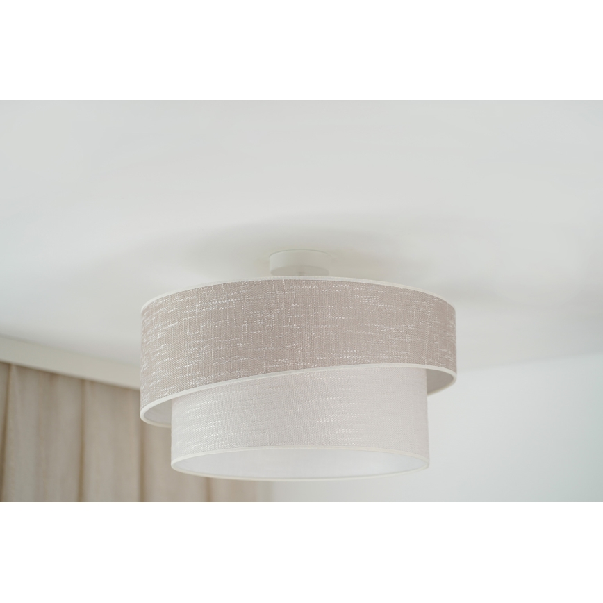 Brilagi - Полилей за повърхностен монтаж DOVER SHINE 1xE27/15W/230V Ø 50 см сив/кремав