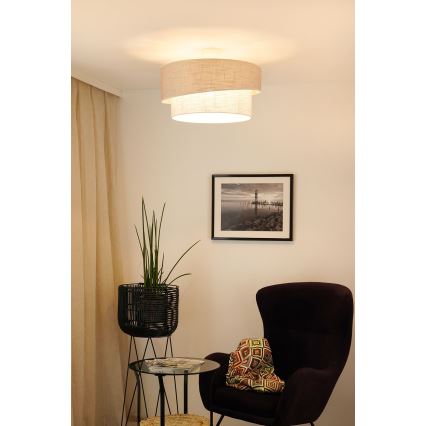 Brilagi - Полилей за повърхностен монтаж DOVER SHINE 1xE27/15W/230V Ø 50 см сив/кремав