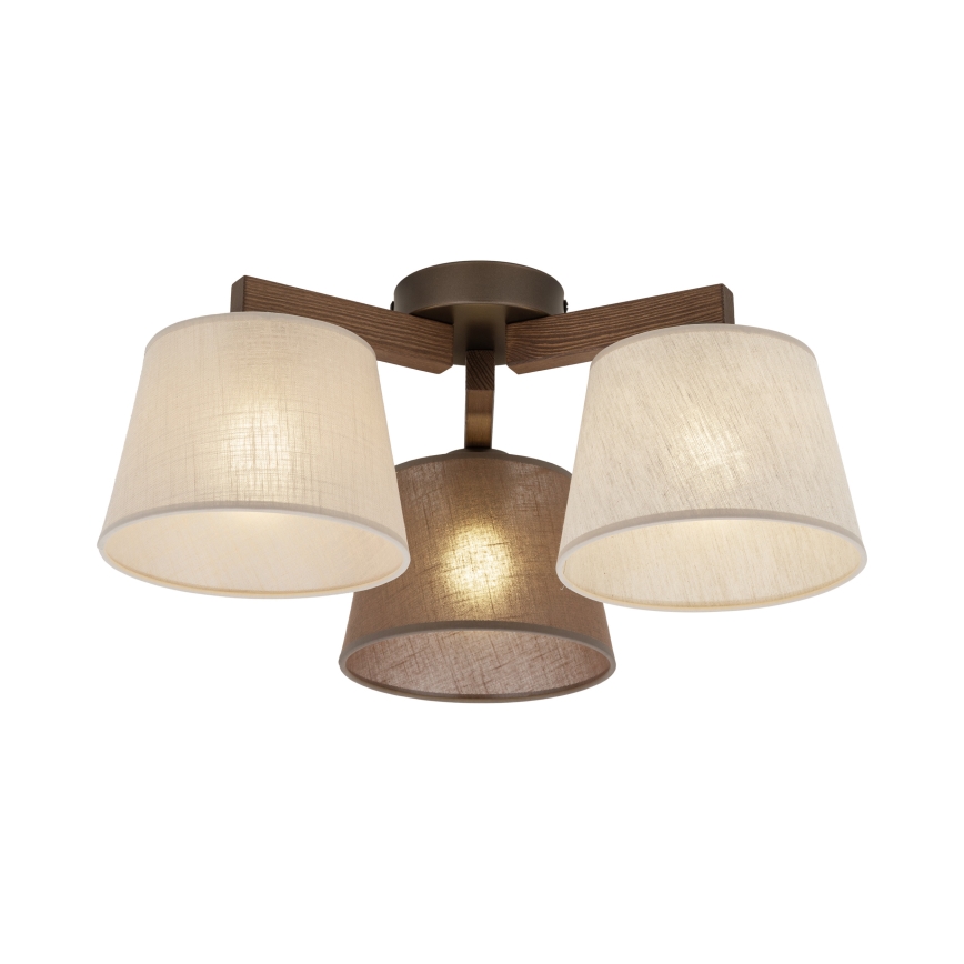 Brilagi - Полилей за повърхностен монтаж LATTE 3xE27/15W/230V бор/микс