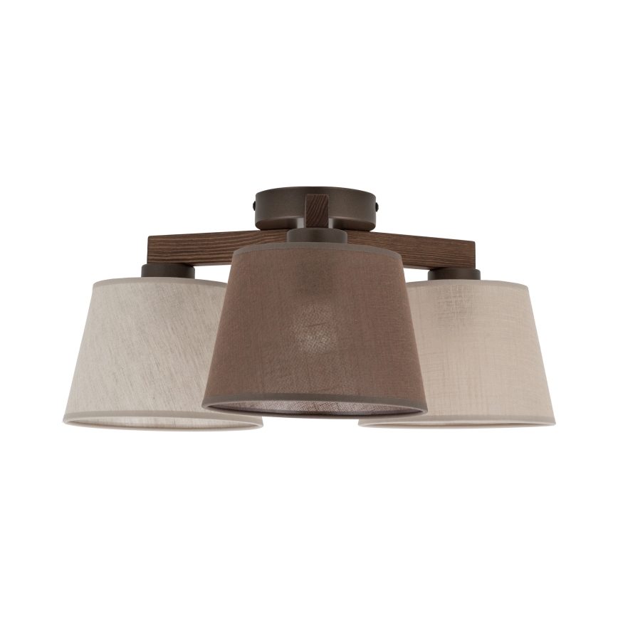 Brilagi - Полилей за повърхностен монтаж LATTE 3xE27/60W/230V бор/микс