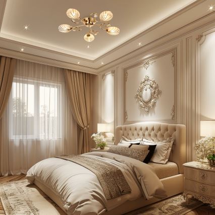 Brilagi - Полилей за повърхностен монтаж MEGAPOLIS 5xE14/60W/230V златист