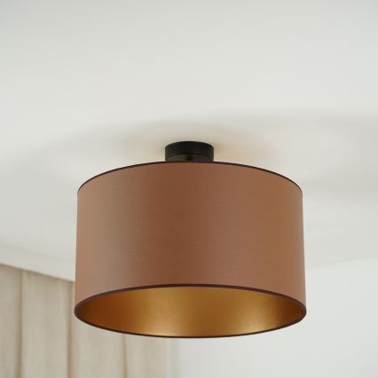 Brilagi - Полилей за повърхностен монтаж OREGON ROLLER VEGE 1xE27/15W/230V Ø 45 см кафяв