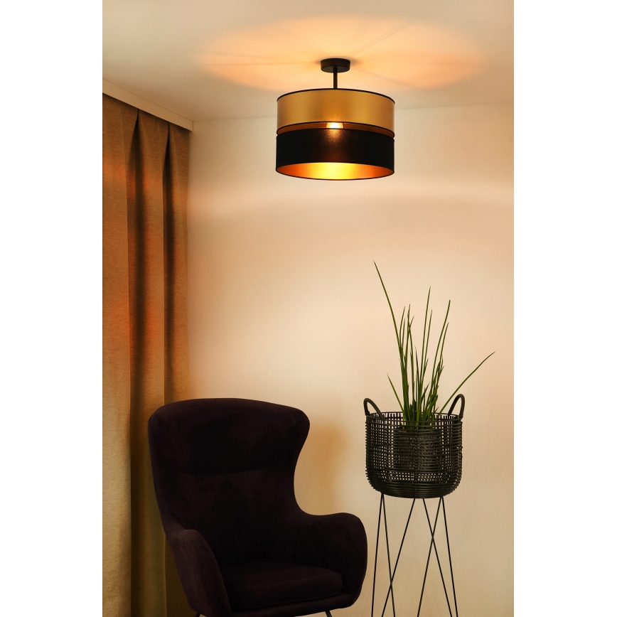 Brilagi - Полилей за повърхностен монтаж ROYAL 1xE27/15W/230V Ø 40 см черен/златист