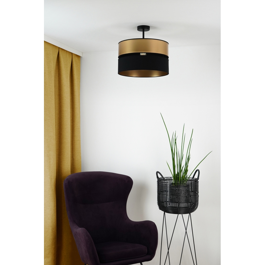 Brilagi - Полилей за повърхностен монтаж ROYAL 1xE27/15W/230V Ø 40 см черен/златист