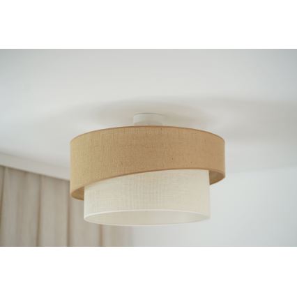 Brilagi - Полилей за повърхностен монтаж SHINE 1xE27/15W/230V Ø 50 см бежов/кремав