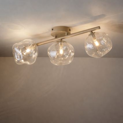 Brilagi - Полилей за повърхностен монтаж VULCANO 3xG9/8W/230V бежов/димчато бежов