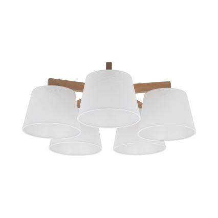 Brilagi - Полилей за таван с директен монтаж LATTE SABIA 5xE27/15W/230V бор/бял