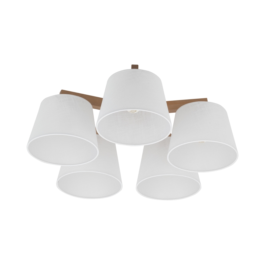 Brilagi - Полилей за таван с директен монтаж LATTE SABIA 5xE27/60W/230V бор/бял