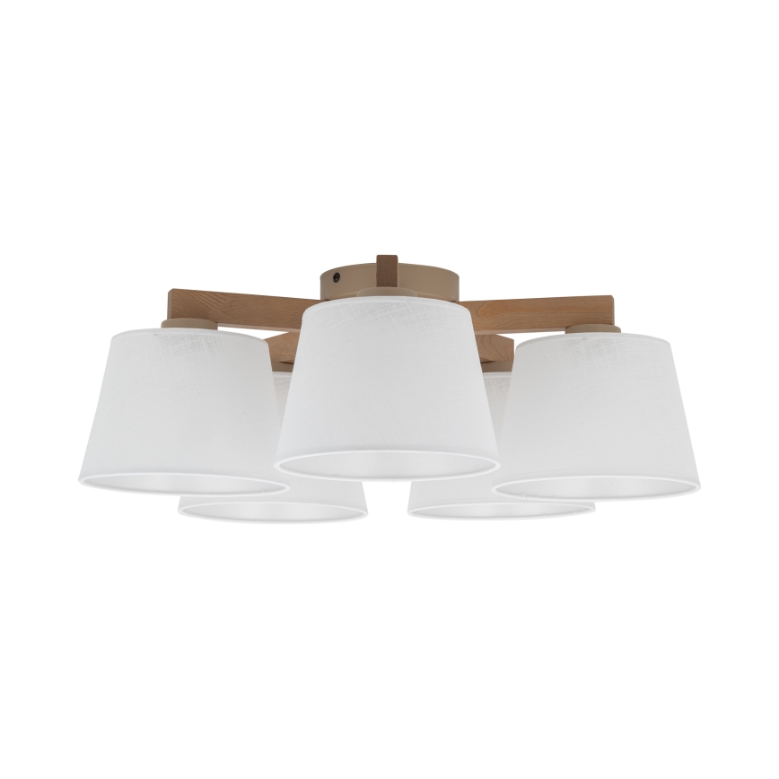Brilagi - Полилей за таван с директен монтаж LATTE SABIA 5xE27/60W/230V бор/бял