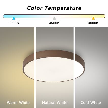 Brilagi - LED таванно осветително тяло POOL LED/60W/230V 3000/4000/6000K Ø 50 см кафяво