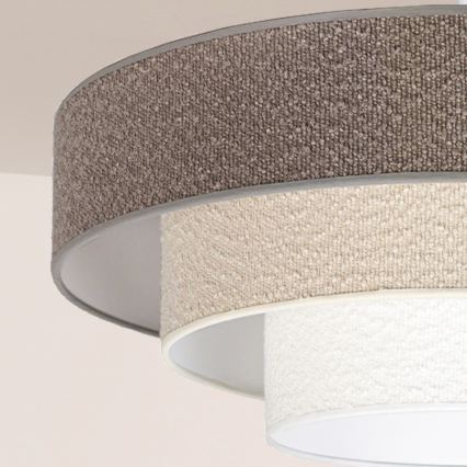 Brilagi - Повърхностен полилей LUNETA, 3xE27/60W/230V, Ø 80 см, сив/кремав/бял