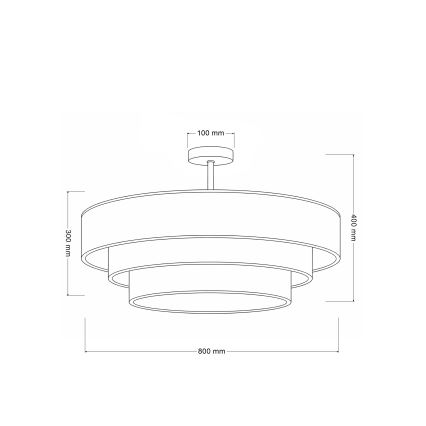 Brilagi - Повърхностен полилей LUNETA, 3xE27/60W/230V, Ø 80 см, сив/кремав/бял
