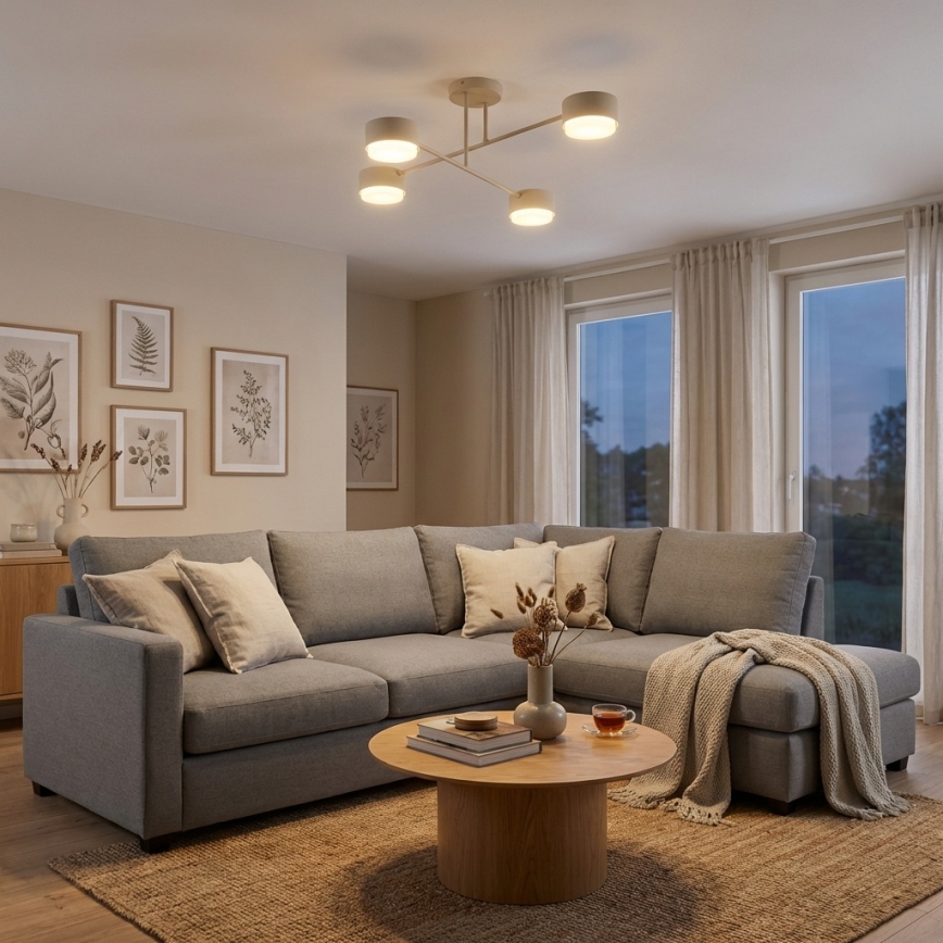 Brilagi - Повърхностно монтиран полилей 4xGX53/12W/230V черен