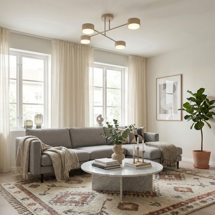 Brilagi - Повърхностно монтиран полилей 4xGX53/12W/230V черен