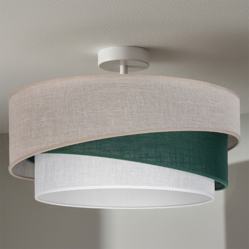 Brilagi - Повърхностно монтиран полилей ARROW 1xE27/60W/230V Ø 45 cm бежов/зелен/бял