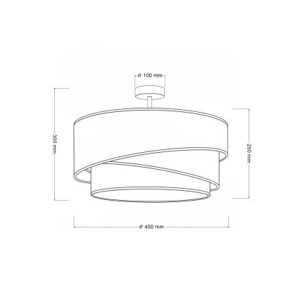 Brilagi - Повърхностно монтиран полилей ARROW 1xE27/60W/230V Ø 45 cm бежов/зелен/бял