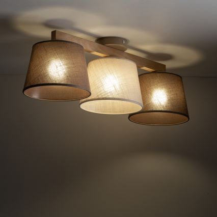 Brilagi - Повърхностно монтиран полилей LATTE SABIA 3xE27/60W/230V бор/микс
