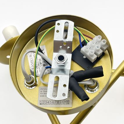 Brilagi - Повърхностно монтиран полилей MALIVA 3xE14/15W/230V златист/бял