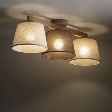 Brilagi - Прилепнал полилей LATTE, 3xE27/15W/230V, цвят бор/микс