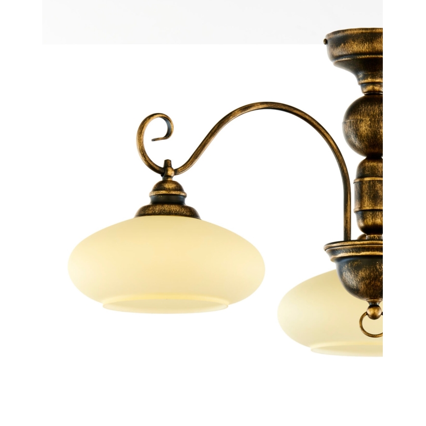 Brilagi - Прилепнал таванен полилей MOLLERO 3xE27/15W/230V pr. 84 cm бронз/патина