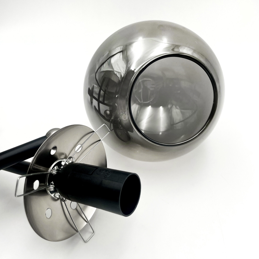 Brilagi - Прикрепен полилей MALIVA 3xE14/15W/230V матов хром/димчато