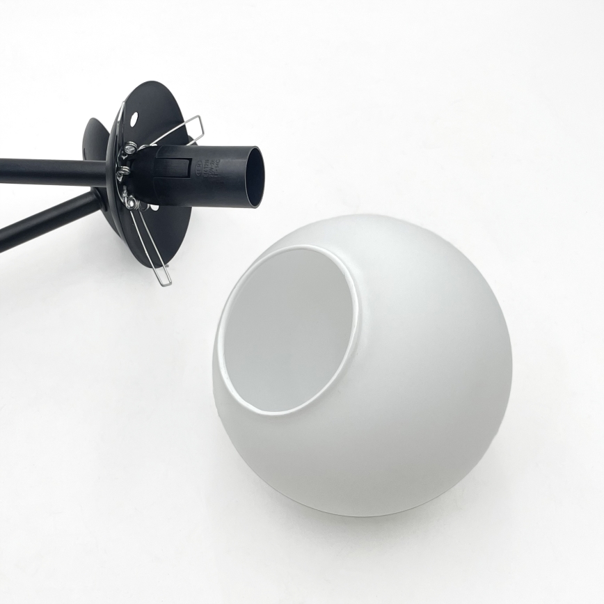 Brilagi - Прикрепен полилей MALIVA 4xE14/15W/230V черно/бяло