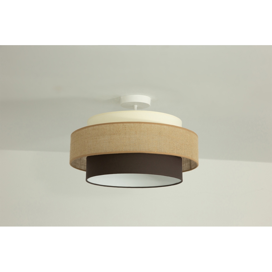Brilagi - Прикрепен полилей RESNA 1xE27/60W/230V Ø 40 см бежов/черен