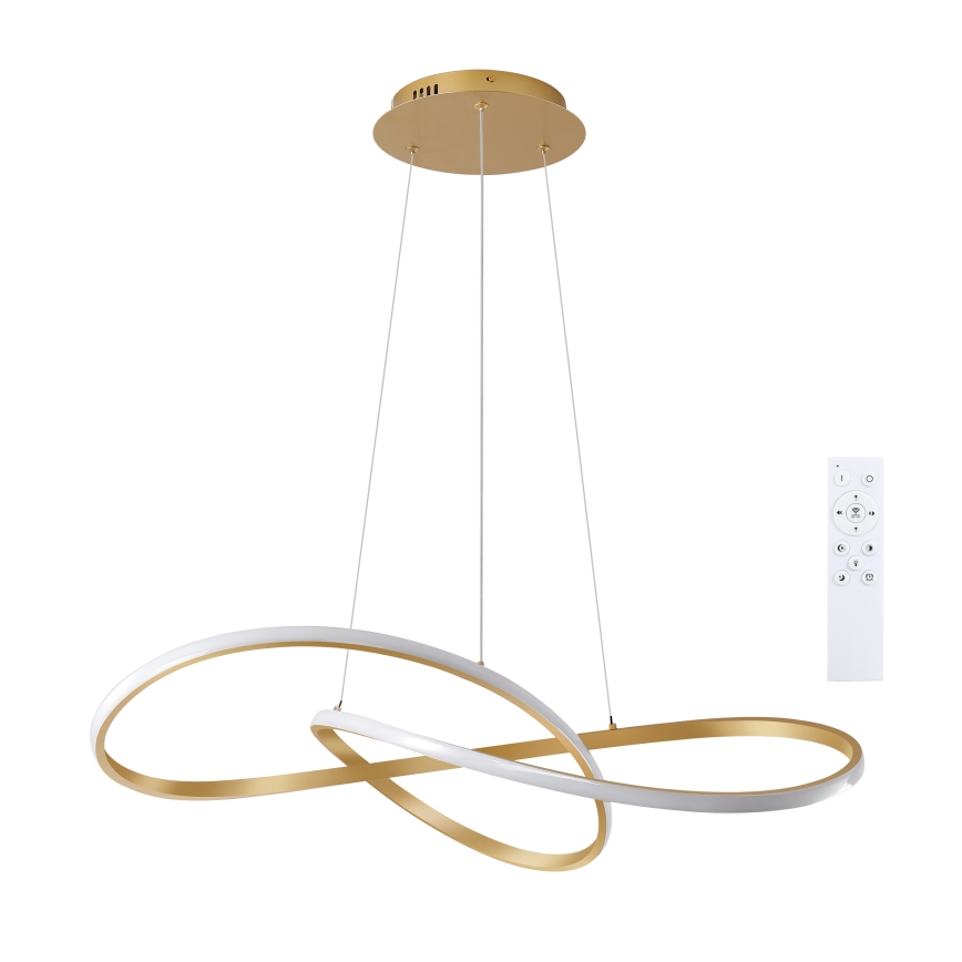 Brilagi - LED полилей с димиране на кабел INFINITY LED/80W/2300-6000K 80x80 cm златист + дистанционно управление