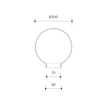 Brilagi - Резервен универсален абажур HARBOR E27, диаметър 20 см, прозрачен