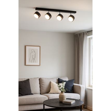 Brilagi - LED RGB+CCT димируемо точково осветително тяло MONO 4xGX53/14W/230V 2700-6500K Wi-Fi Tuya черно