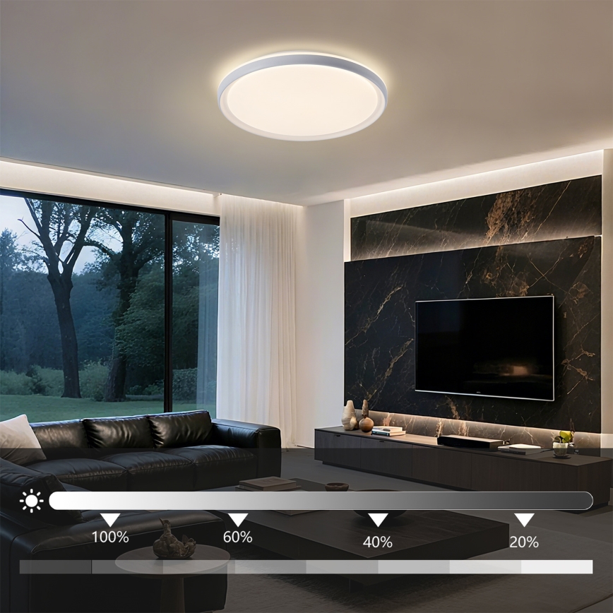 Brilagi - LED Димируемо таванно осветително тяло RIVO LED/72W/230V 3000-6000K бяло, диаметър 50 см + дистанционно управление