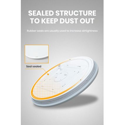 Brilagi - SMART LED димируемо таванно осветително тяло 24W/230V Ø 38 см 3000-6000K Wi-Fi Tuya Beacon + дистанционно управление