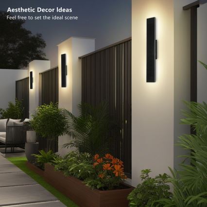 Brilagi - LED димируема соларна стенна лампа SUN LED/4W/230V 60 cm 4000 mAh IP44