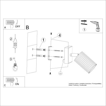 Brilagi - Спот аплик CRESTO 1xGU10/10W/230V златист