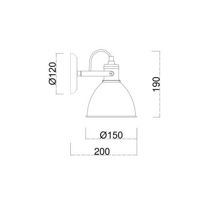 Brilagi - Спот аплик TECHNO 1xE27/60W/230V кремав/патина