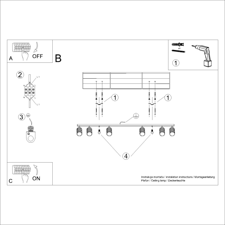 Brilagi - Спот CRESTO 6xGU10/10W/230V златист