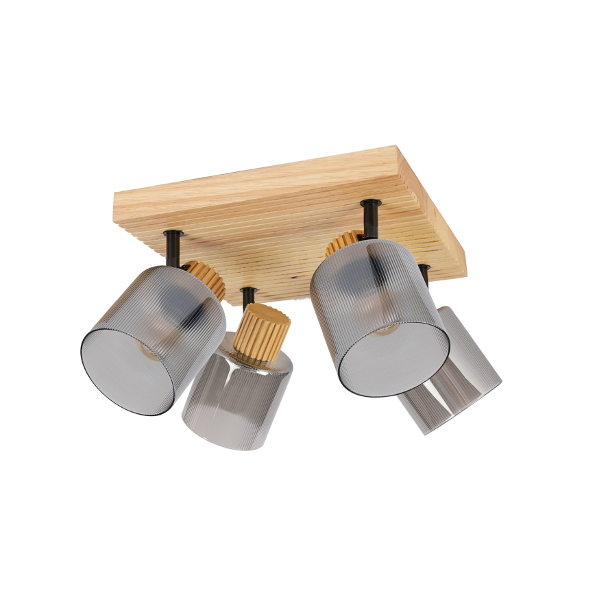 Brilagi - Спот HYGGE 4xE14/15W/230V дърво/димчато