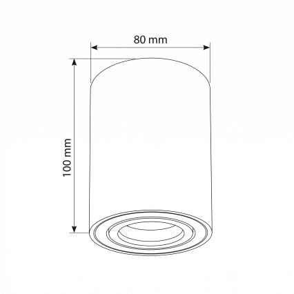 BRILAGI - Спот MIA 1xGU10/30W/230V 100x80 мм бял